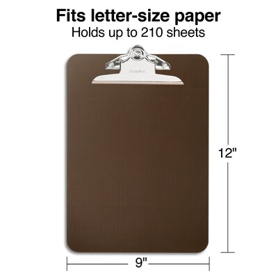 Staples® Plastic Clipboard, Letter Size, 8.8" x 12.5", Smoke (11069)