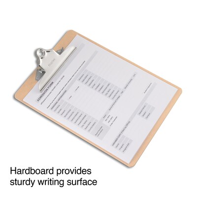 Staples Hardboard Clipboard, Letter, Brown (44290)