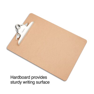 Staples Hardboard Clipboard, Letter, Brown (44290)