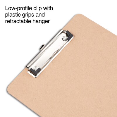 Staples Hardboard Clipboard, Letter Size, Brown (44292)