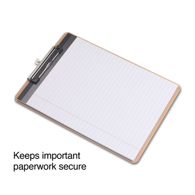 Staples Hardboard Clipboard, Letter Size, Brown (44292)