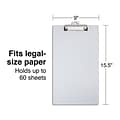 Staples Aluminum Clipboard, 9x15.5, Legal Size, Silver (28524)