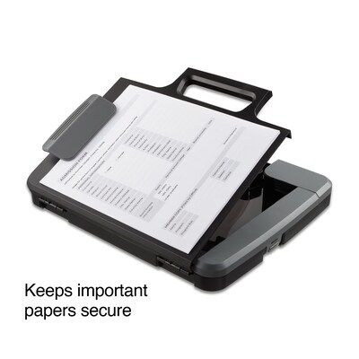 Plastic Storage Clipboard, Letter Size, Black (28541)