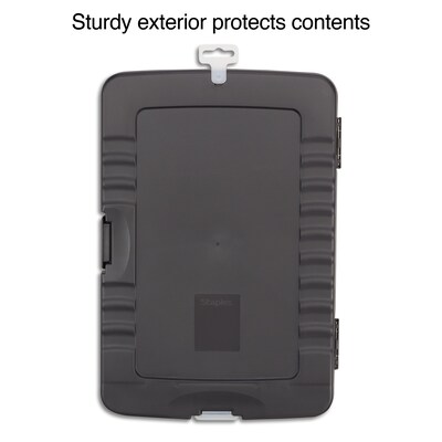 Staples® Plastic Storage Clipboard, Letter Size, Black (ST28543-CC)