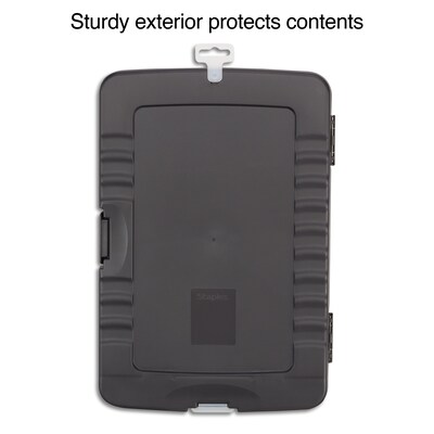 Staples Plastic Storage Clipboard, Letter Size, Black (28543)