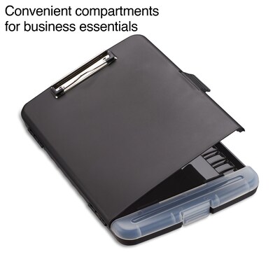 Staples Plastic Storage Clipboard, Letter Size, Black (28543)