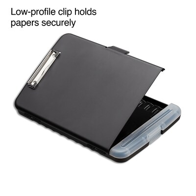 Staples® Plastic Storage Clipboard, Letter Size, Black (ST28543-CC)