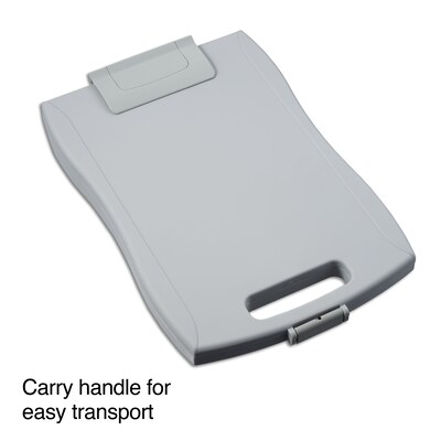 Staples® Plastic Storage Clipboard, Letter Size, 10.5" x 16", Gray (44848)