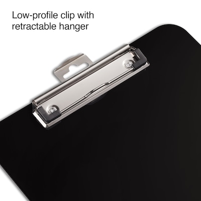 Staples® Plastic Clipboards, Letter Size, 9"x 12", Black, 2/Pack (10530)