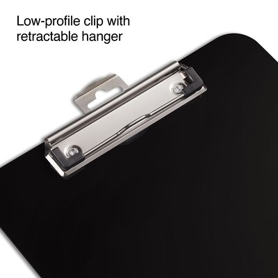 Staples® Plastic Clipboards, Letter Size, 9"x 12", Black, 2/Pack (10530)