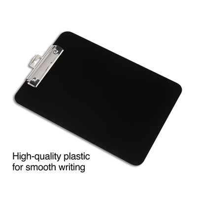 Staples® Plastic Clipboards, Letter Size, 9"x 12", Black, 2/Pack (10530)