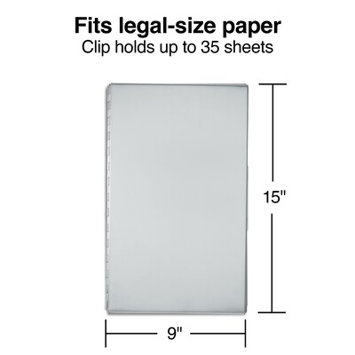 Quill Brand® Aluminum Clipboard, Legal, Silver, 8.5" x 14", 1/PK