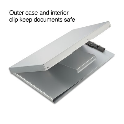 Quill Brand® Aluminum Clipboard, Legal, Silver, 8.5" x 14", 1/PK
