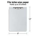 Quill Brand® Aluminum Storage Clipboard, Letter, Silver, 12-3/4 x 9-1/4 x 1-1/8, 1/Pk