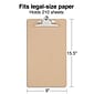 Staples Hardboard Clipboard, Legal Size, Brown (28385)