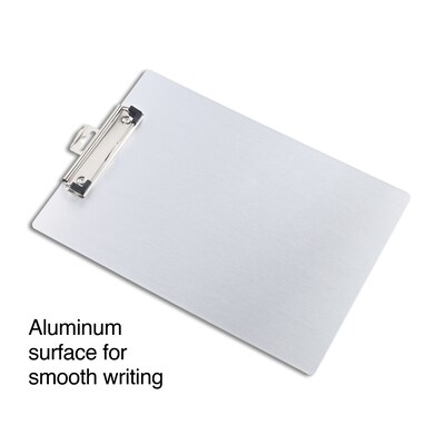 Staples® Aluminum Clipboard; Letter Size, Silver , 9" x 12", 1/PK