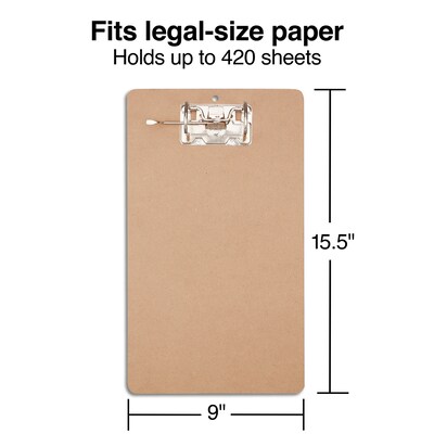 Staples ArchBoard Clipboard, Legal Size, Brown (44295)
