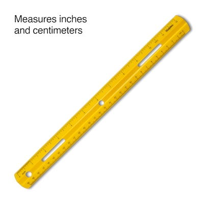 Staples 12 Plastic Ruler, Assorted Colors (51884)