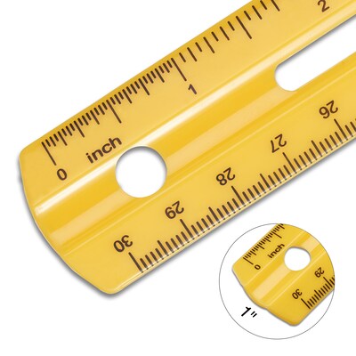 Staples 12" Plastic Ruler, Assorted Colors (51884)