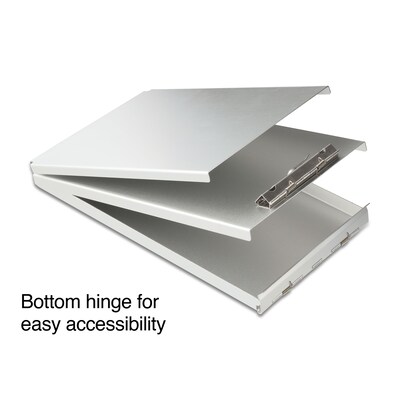 Quill Brand® Aluminum Clipboard, Memo, Silver, 10" x 6-1/4" x 1-1/8", 1/Pk