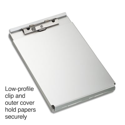 Quill Brand® Aluminum Clipboard, Memo, Silver, 10" x 6-1/4" x 1-1/8", 1/Pk