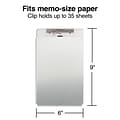 Quill Brand® Aluminum Clipboard, Memo, Silver, 10 x 6-1/4 x 1-1/8, 1/Pk