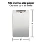 Quill Brand® Aluminum Clipboard, Memo, Silver, 10" x 6-1/4" x 1-1/8", 1/Pk