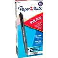 Paper Mate InkJoy 100RT Retractable Ballpoint Pen, Medium Point, Black Ink, Dozen (1803472)