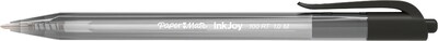 Paper Mate InkJoy 100RT Retractable Ballpoint Pen, Medium Point, Black Ink,  Dozen (1803472)