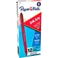 Paper Mate InkJoy 100 Retractable Ballpoint Pen, Medium Point, Red Ink, 12/Pack (1951252)