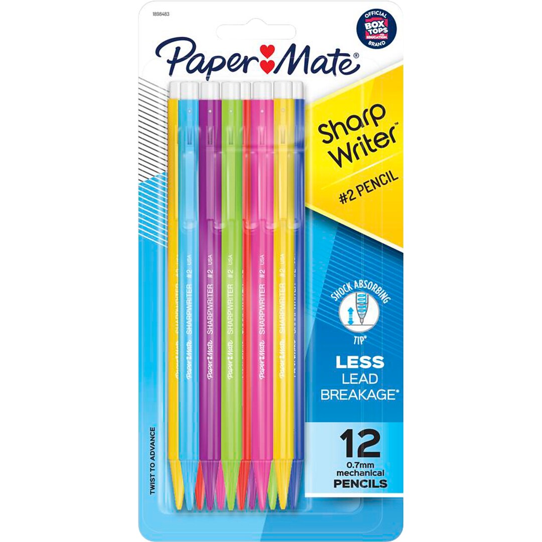 Paper Mate Sharpwriter Colors Mechanical Pencils 0 7mm 12 Pack 1898483 Quill Com