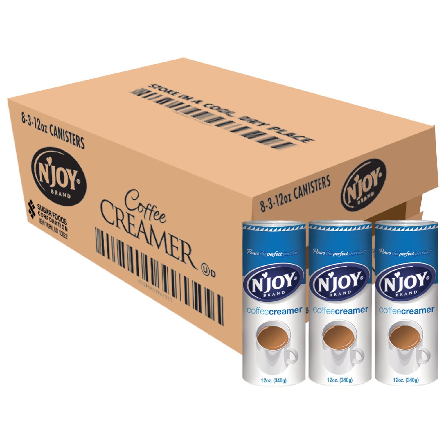 N'Joy Powdered Creamer, 12 oz., 24/Carton (51240/94253)