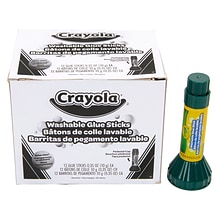 Crayola WashableRemovable Glue Sticks, .29 oz., Blue, 6/Pack (79618-PK36)