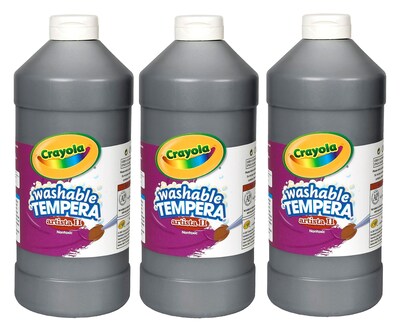 Crayola Artista Ii Liquid Tempera Paint Black 32 Oz. [Pack Of 3] (3PK-54-3132-051)