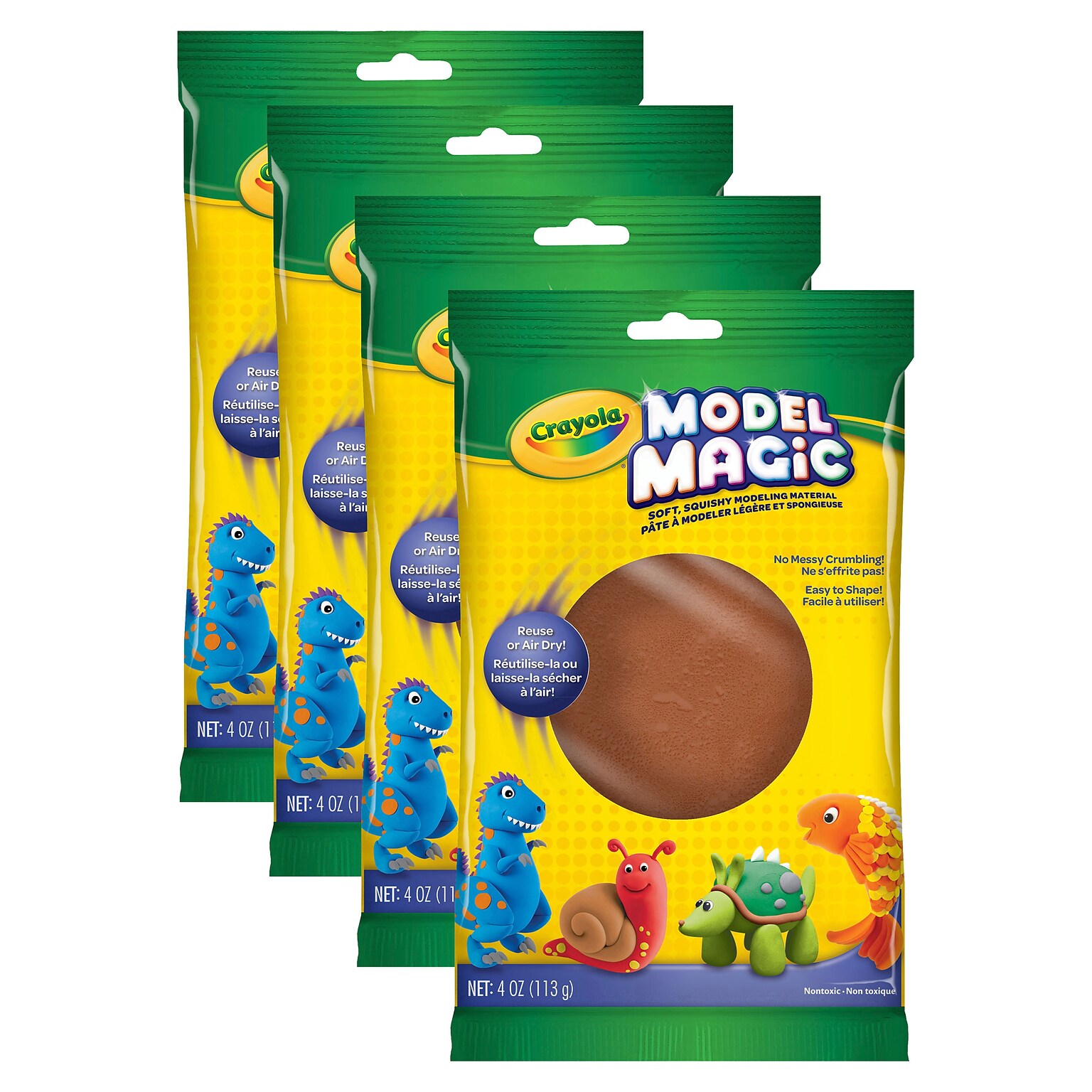 Crayola Model Magic Earth Tone 4 Oz. Each [Pack Of 4] (4PK-57-4459)