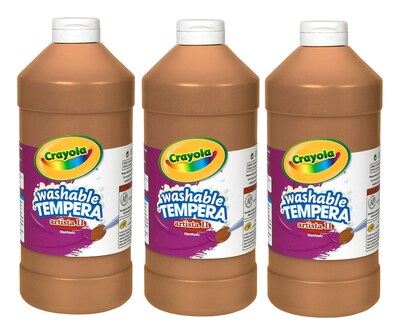 Crayola Artista Ii Liquid Tempera Paint Brown 32 Oz. [Pack Of 3] (3PK-54-3132-007)