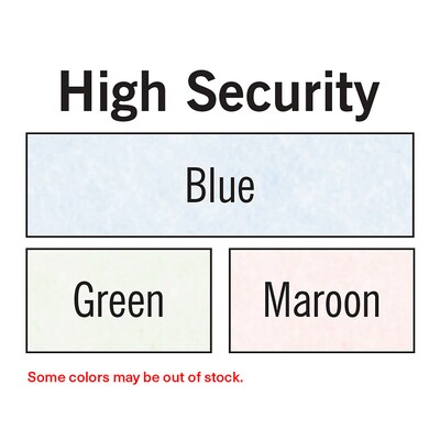 Custom 3-On-A-Page High Security Business Size Checks, Side-Tear Voucher, 1 Ply, 1 Color Printing, 8