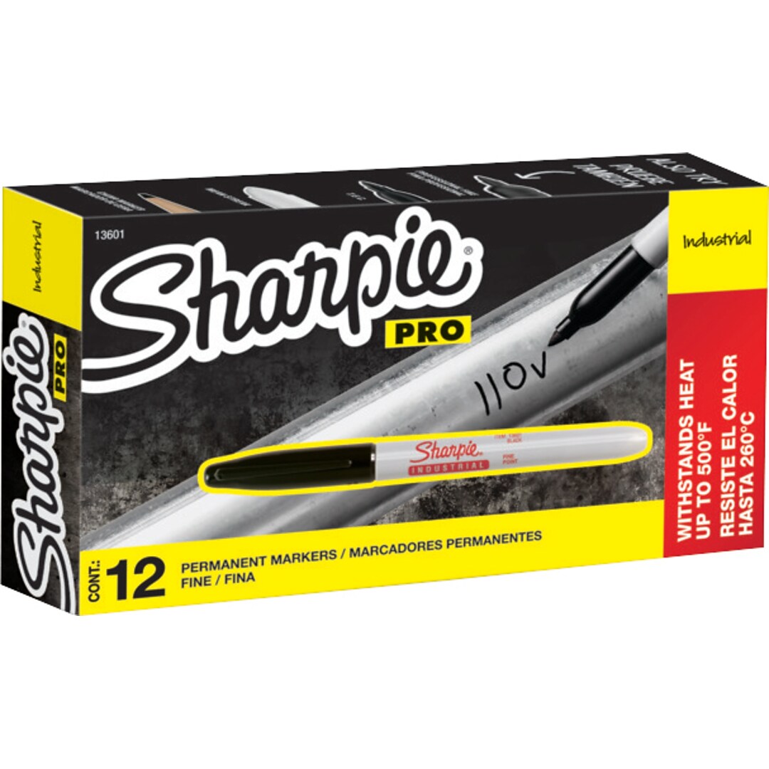 12 Count for sale online Sharpie 13601 Industrial Permanent Marker Black 