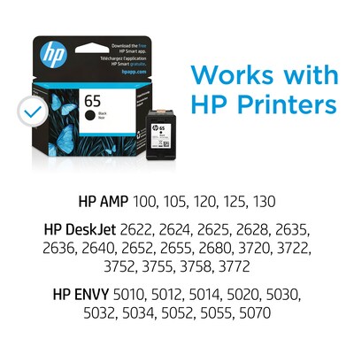 HP 65 Black Standard Yield Ink Cartridge (N9K02AN#140)