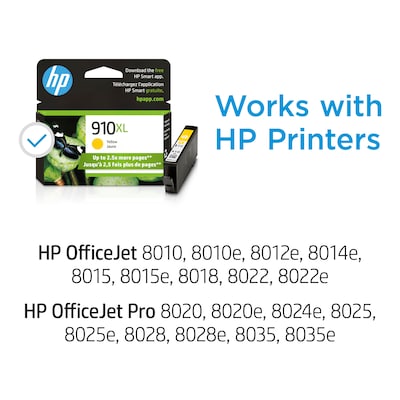 HP 910XL Yellow High Yield Ink Cartridge (3YL64AN#140)