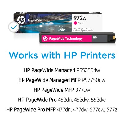 HP 972A Magenta Standard Yield Ink Cartridge (L0R89AN), print up to 3000 pages