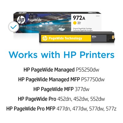 HP 972A Yellow Standard Yield Ink Cartridge (L0R92AN),   print up to 3000 pages