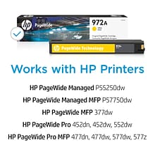 HP 972A Yellow Standard Yield Ink Cartridge (L0R92AN), print up to 3000 pages