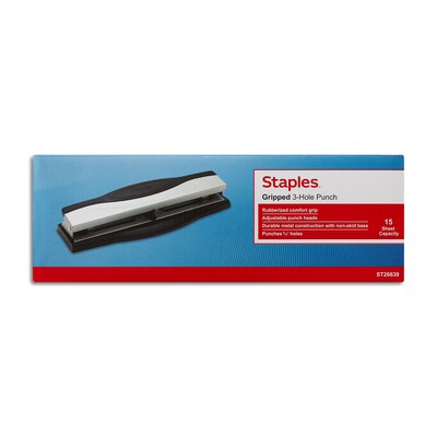 Staples® Adjustable 3-hole punch