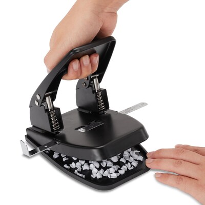 Staples® 10575-CC 2-Hole Punch, 28 Sheet Capacity, Black, 12/Carton (10575CT)