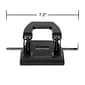 Staples® 10575-CC 2-Hole Punch, 28 Sheet Capacity, Black, 12/Carton (10575CT)