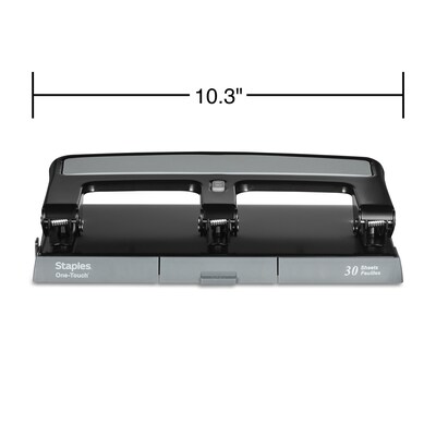 One-Touch® 30-Sheet Heavy-Duty 3-Hole Punch