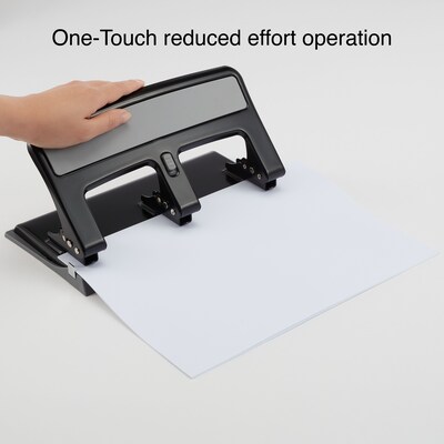 One-Touch® 30-Sheet Heavy-Duty 3-Hole Punch