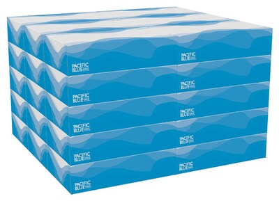 Pacific Blue Select Facial Tissue, 2-ply, 100 Tissues/Box, 30 Boxes/Carton (48100)