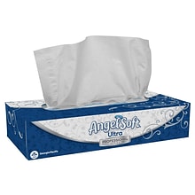 Angel Soft Ultra Professional Series Standard Facial Tissues, 2-Ply, 125 Sheets/Box, 10 Boxes/Pack (